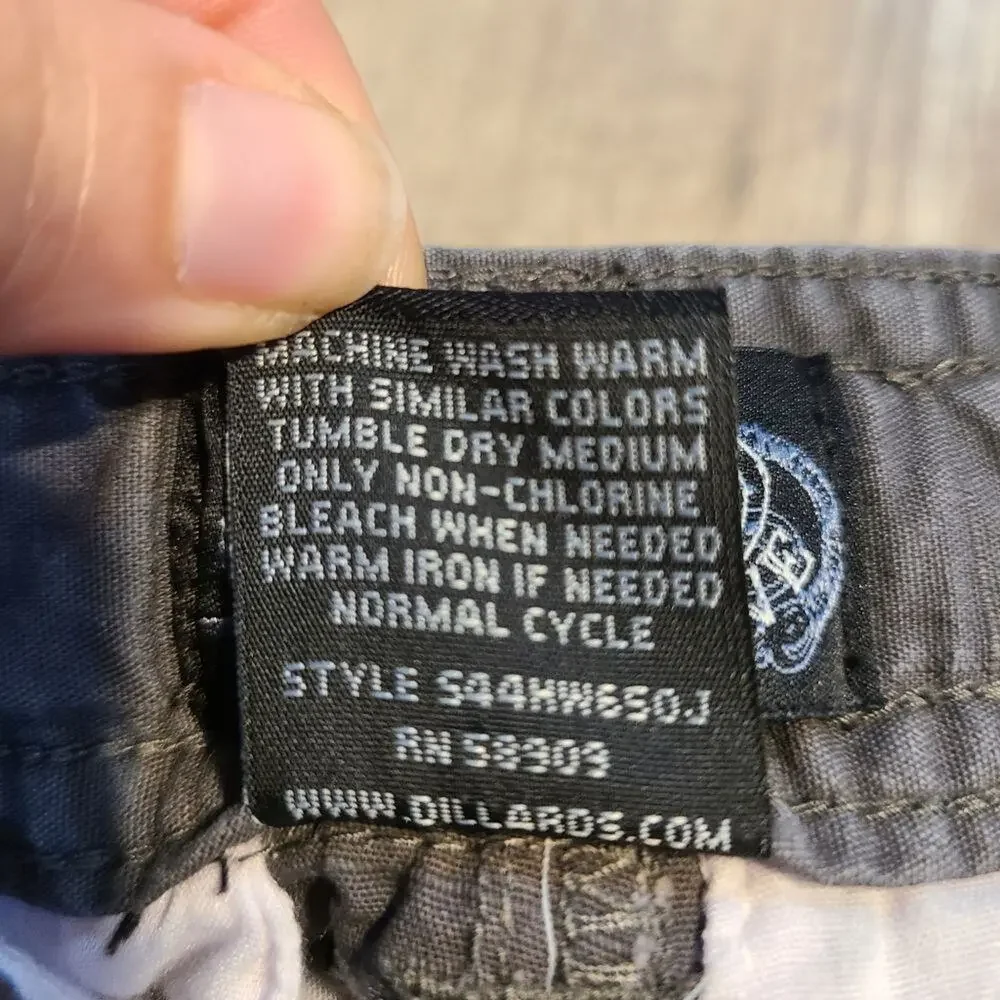 First Wave 2T boy gray denim pocket shorts with elastic adjustable waistband